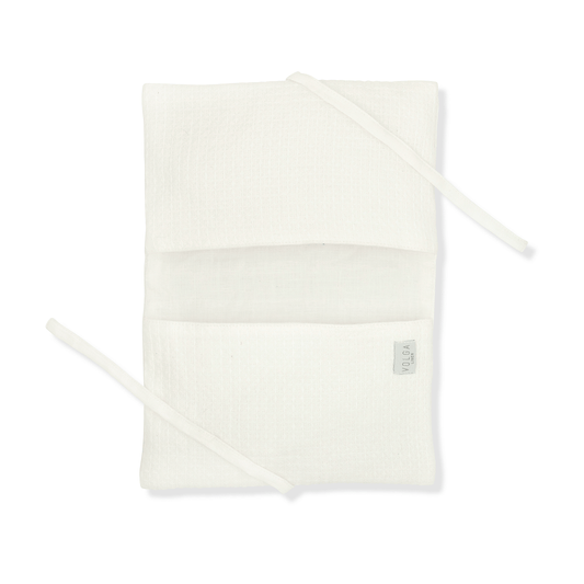 Nappy Bag in Ivory White Waffle