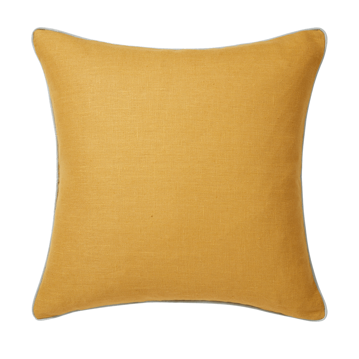 Ochre Parma Grey Trim Cushion - Volga Linen