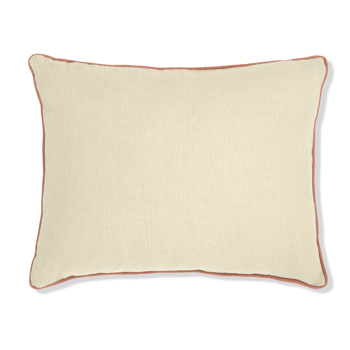 Pale Gold Cushion with Sirin Terracotta Trim