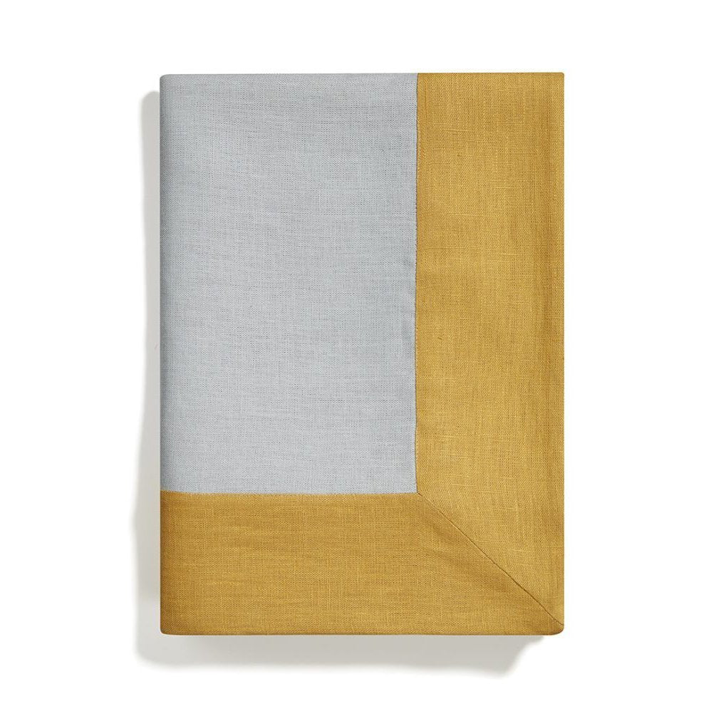 Linen Throw Dual Colour Parma Grey Ochre