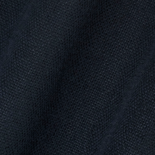Detail image of mid weight plain linen peacoat