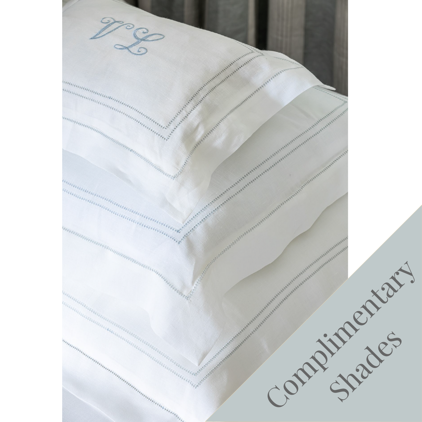 Pillowcase Hemstitch Parma Pearl Grey