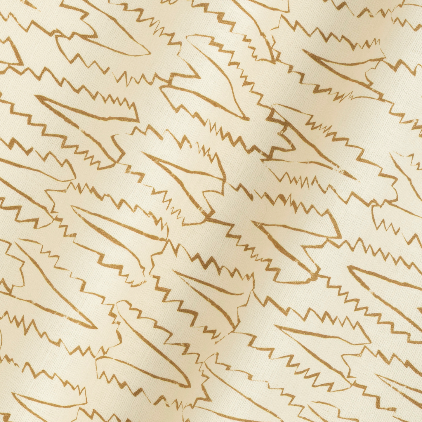 Serrata Dual Use Printed Linen Oyster/Old Gold