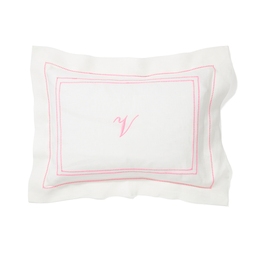Small Pillow Hemstitch Pink