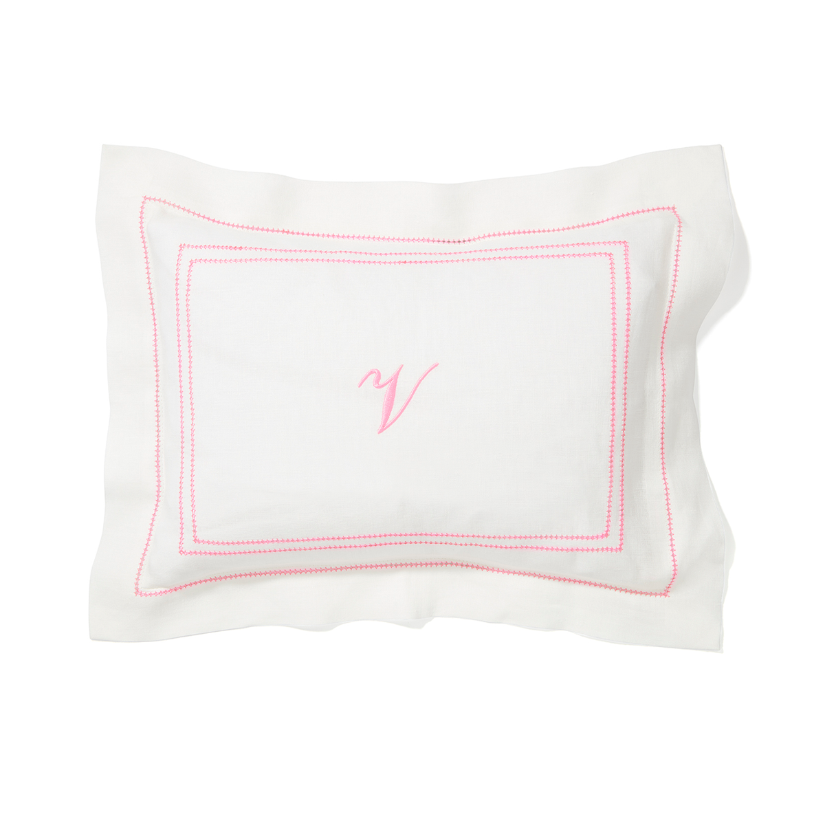 Small Pillow Hemstitch Pink