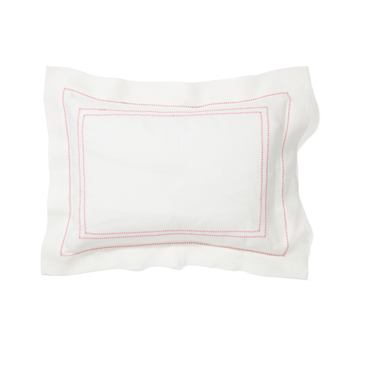 Small Pink Hemstitch Pillowcase