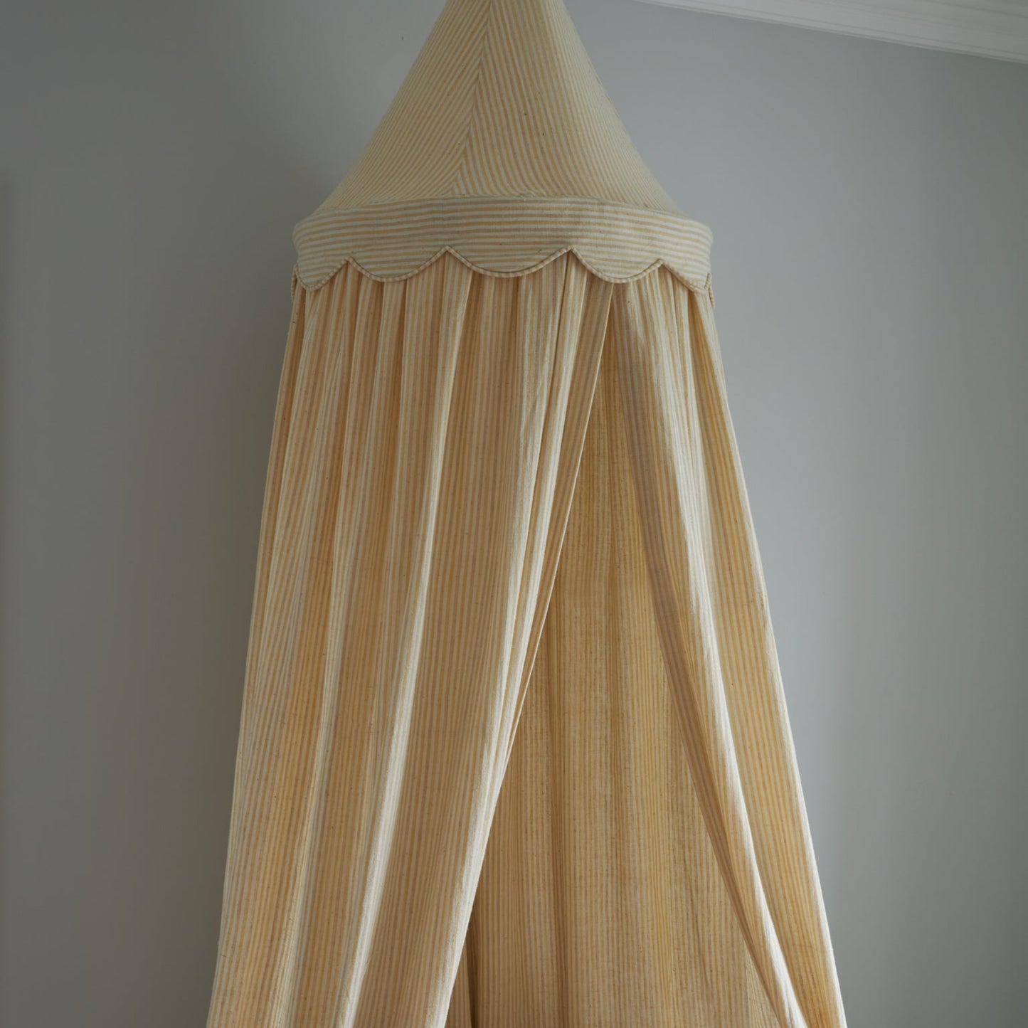 Narrow Stripe Linen Natural/White