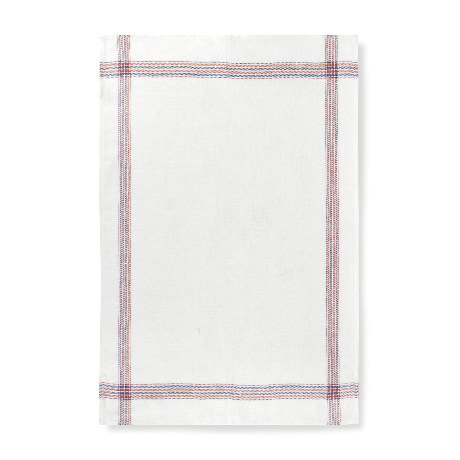 Tea Towels Bundle of 3 French Border Red & Blue