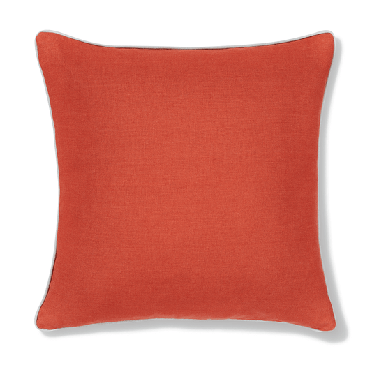 Terracotta Parma Grey Trim Cushion - Volga Linen
