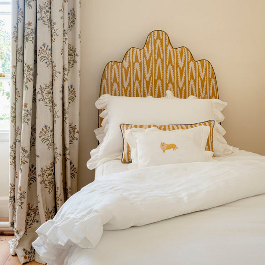 Shashka Dual Use Printed Linen Ochre/Natural
