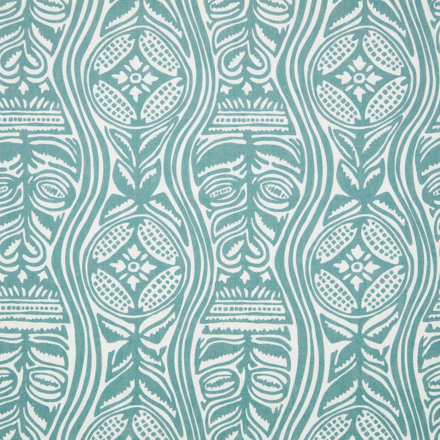 Sample - Dacha Dual Use Printed Linen in Teal/Oyster