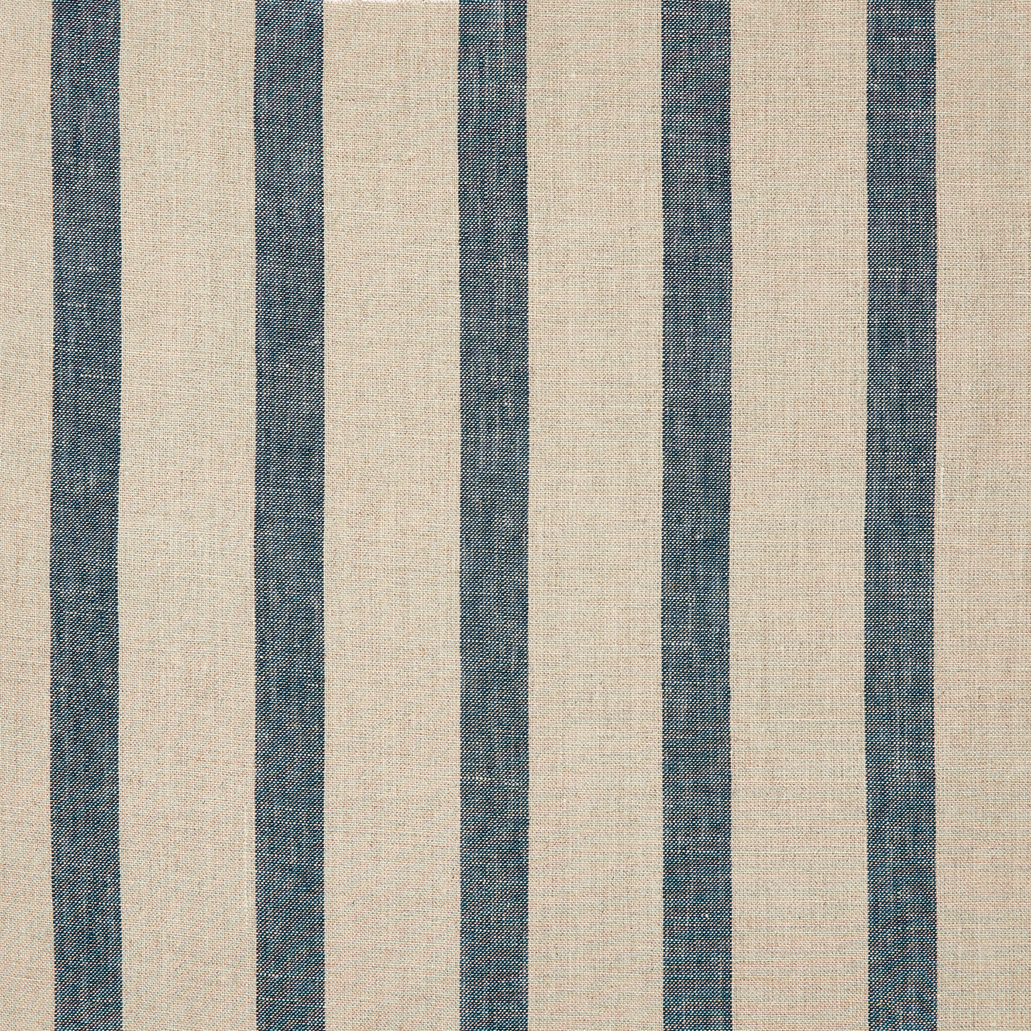Bold Stripe Linen Prussian Blue/Natural