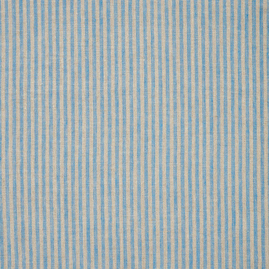 Narrow Stripe Linen Cornflower Blue/Natural