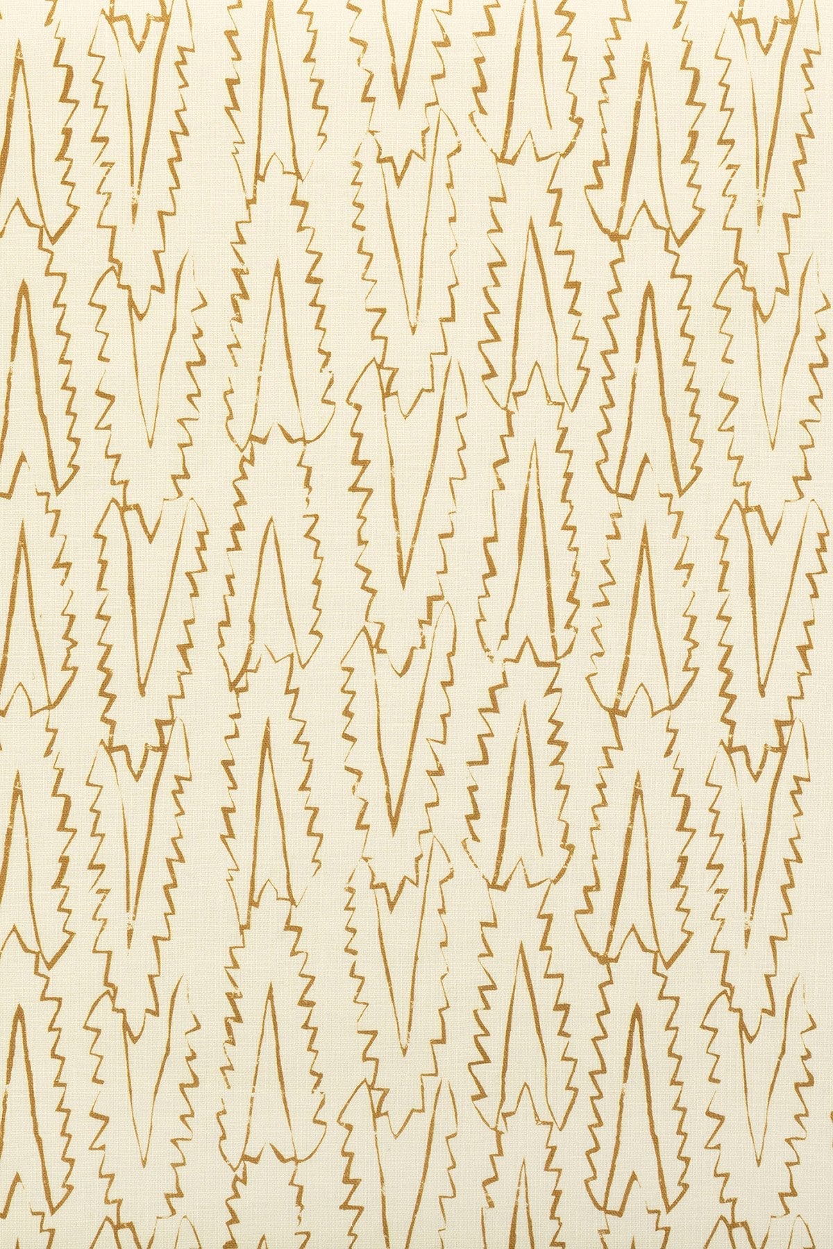 Sample – Dual Use Printed Linen Serrata Oyster/Old Gold