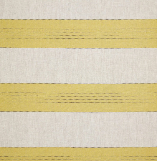 Sample - Broad Stripe Linen (Horizontal stripes) Chinese Yellow/Natural
