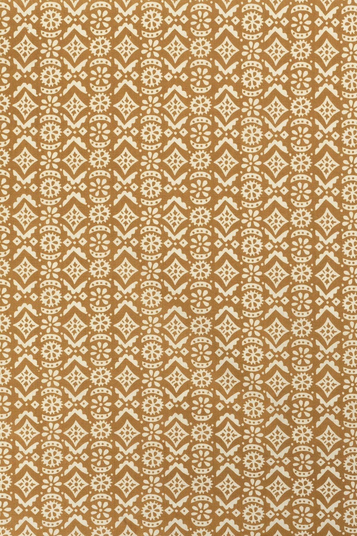 Sample – Dual Use Printed Linen Hawelka Old Gold/Oyster