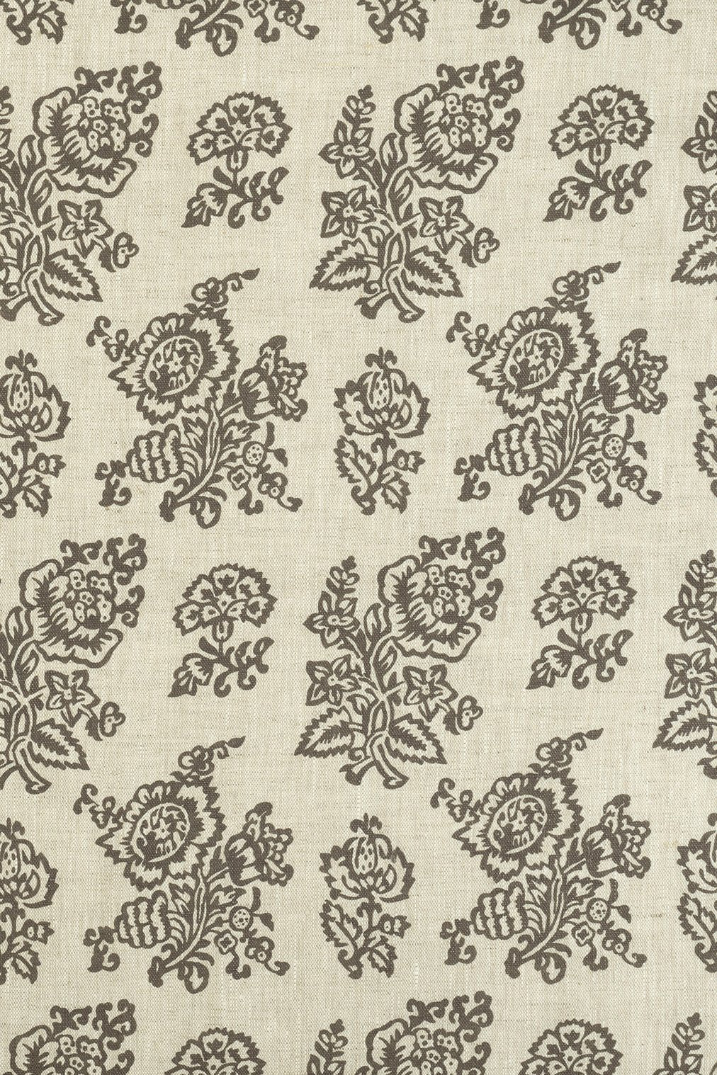 Flora Dual Use Archive Print in Charcoal/Natural