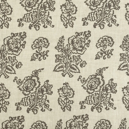 Flora Dual Use Archive Print in Charcoal/Natural