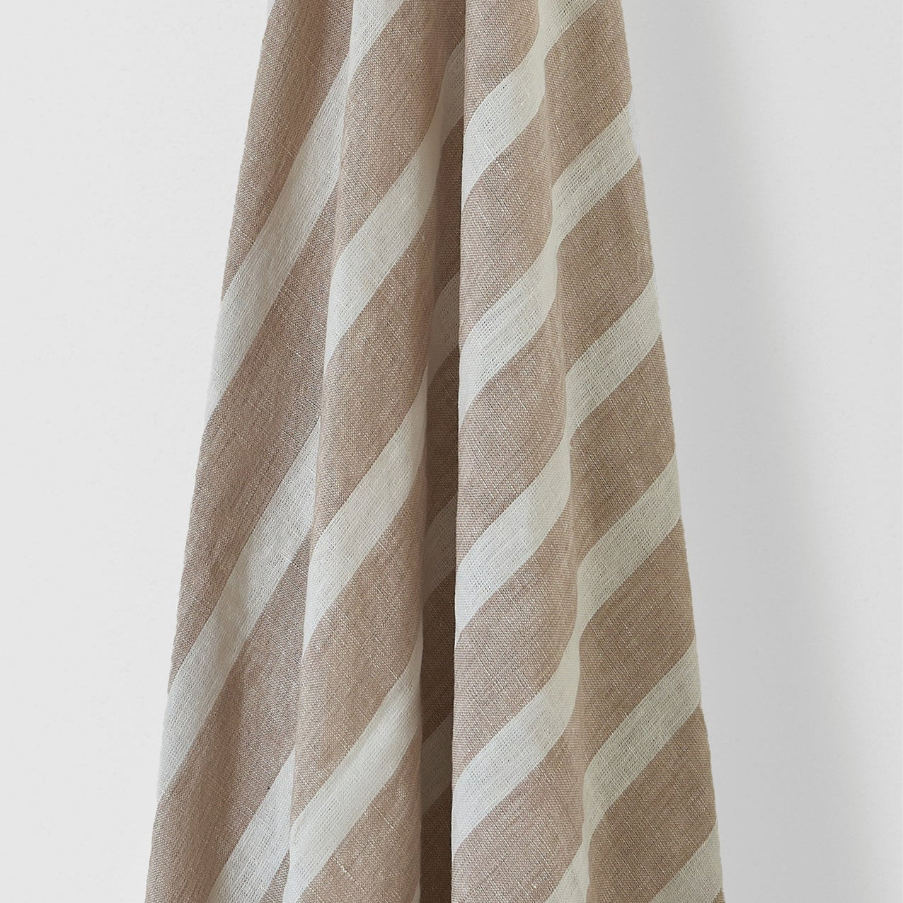 Bold Stripe Linen Natural/White – Volga Linen