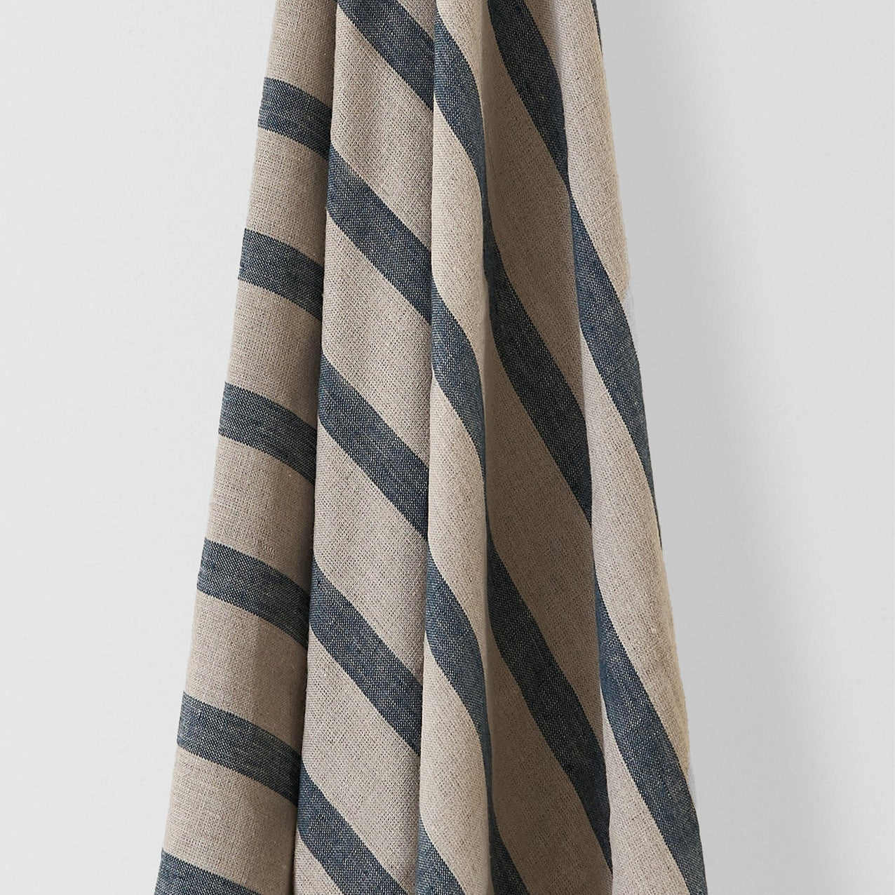 Bold Stripe Linen Prussian Blue/Natural