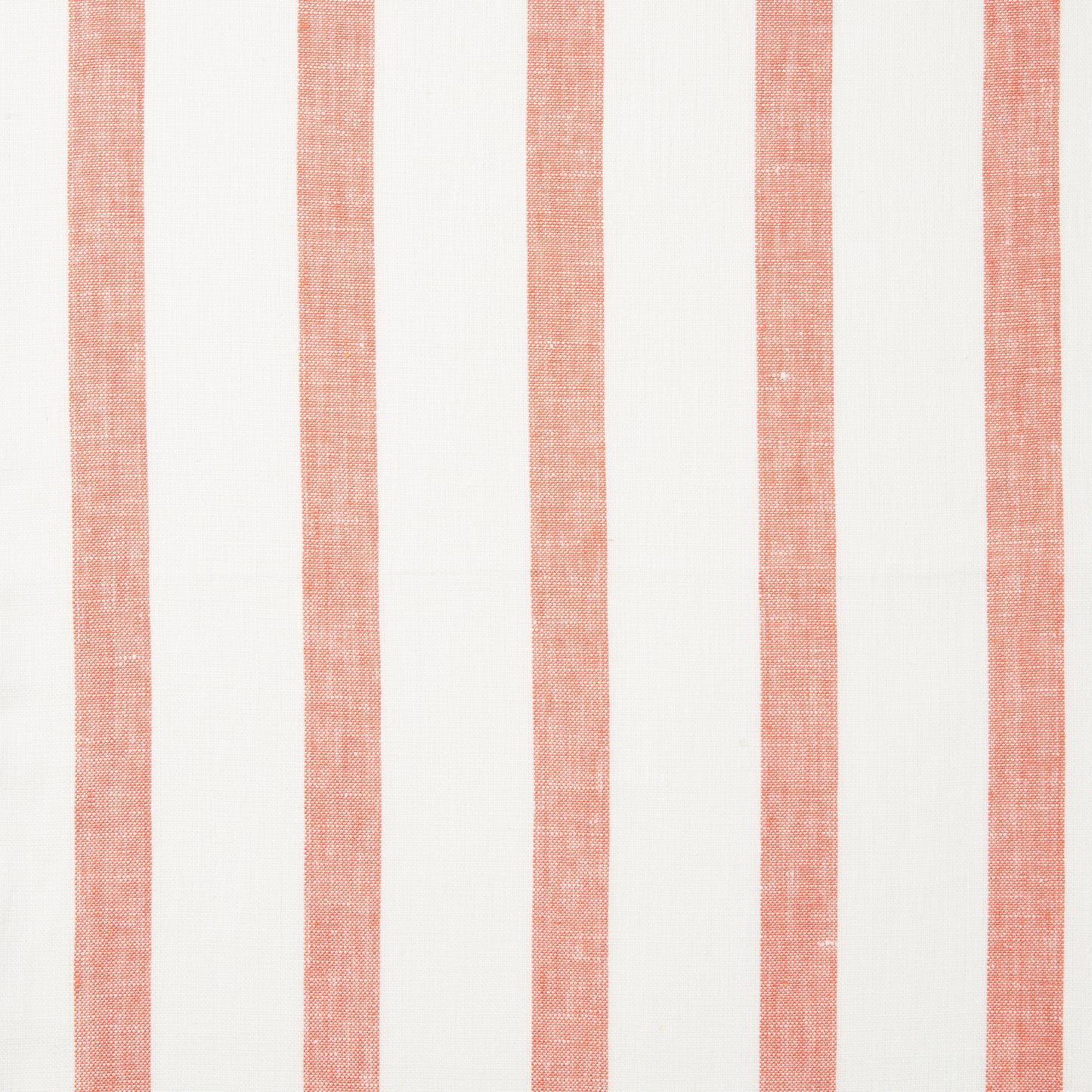 Off Cut - 1m Bold Stripe Linen Coral/White