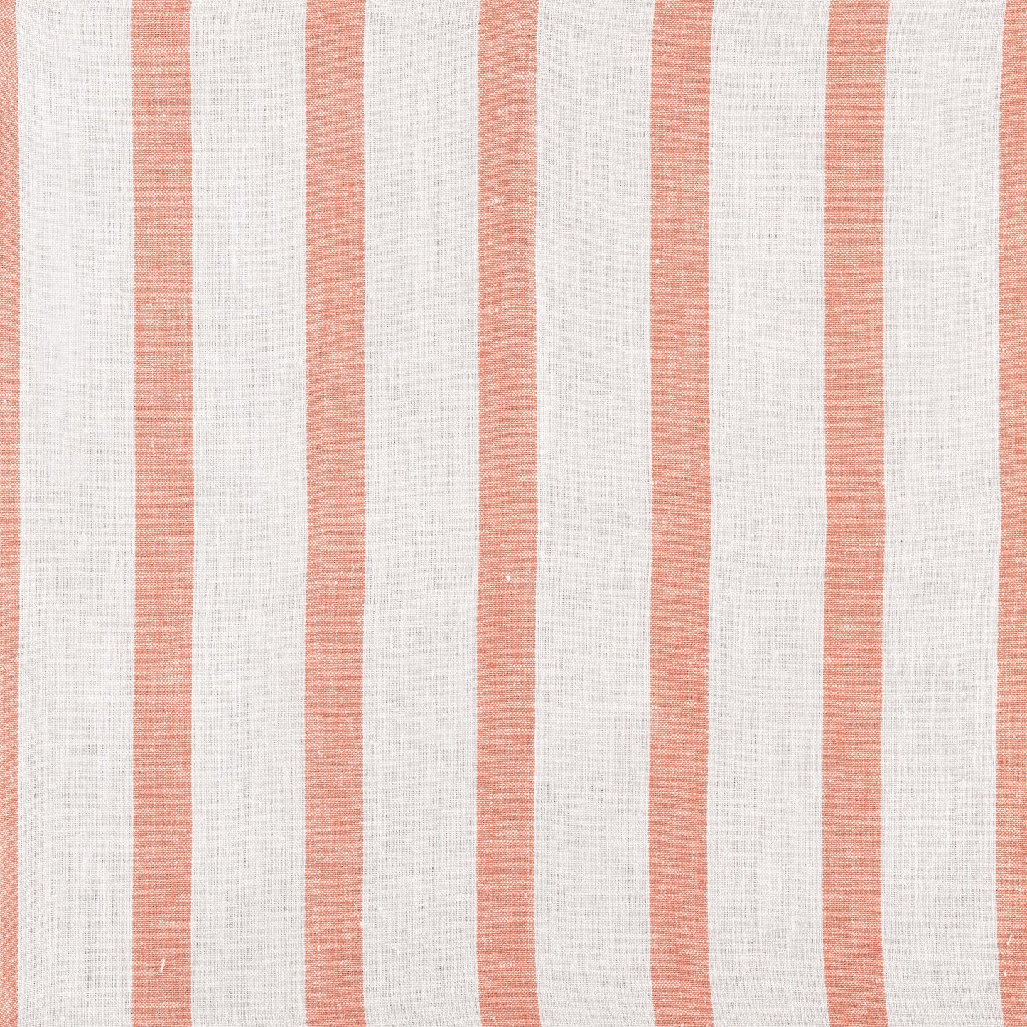 Bold Stripe Linen Coral/White