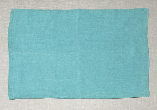 Hemstitch Pillowcase in Crushed Sea Green