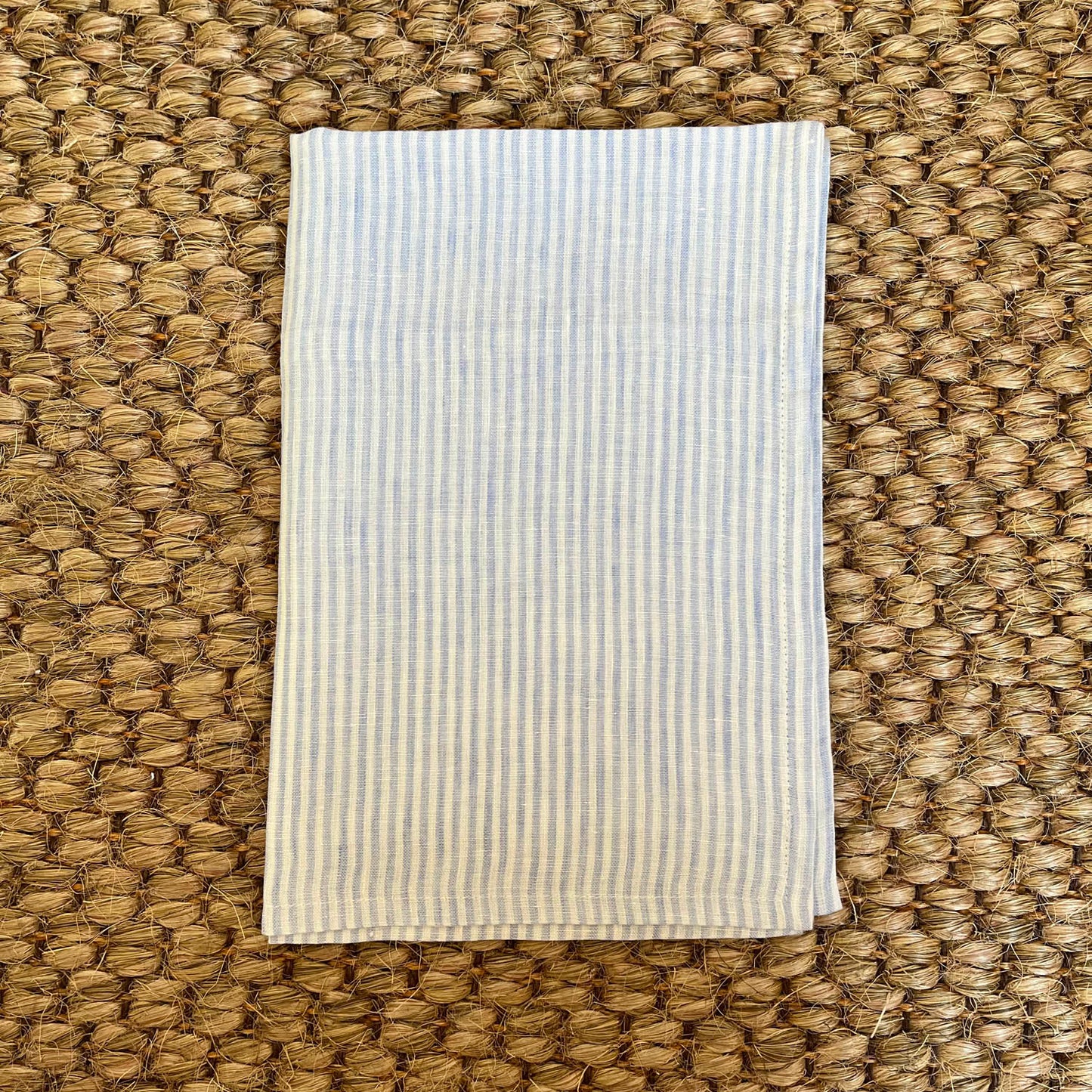 Child's Mid Blue Stripe Pillowcase Sample