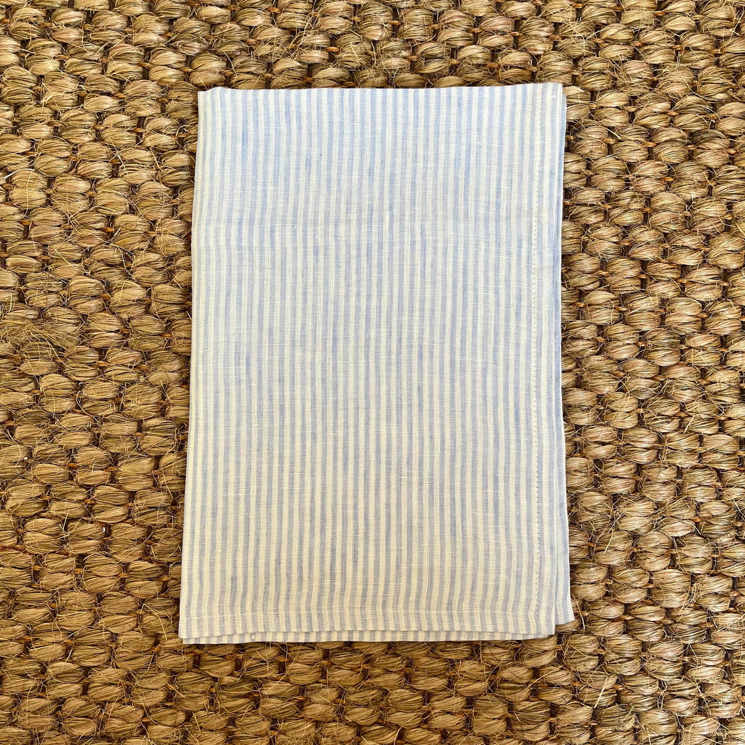 Child's Mid Blue Stripe Pillowcase Sample