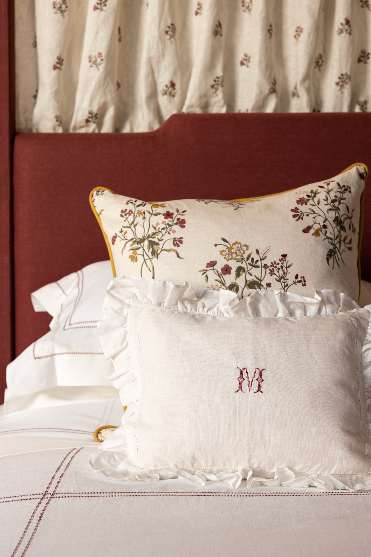 Duvet Cover Hemstitch Claret