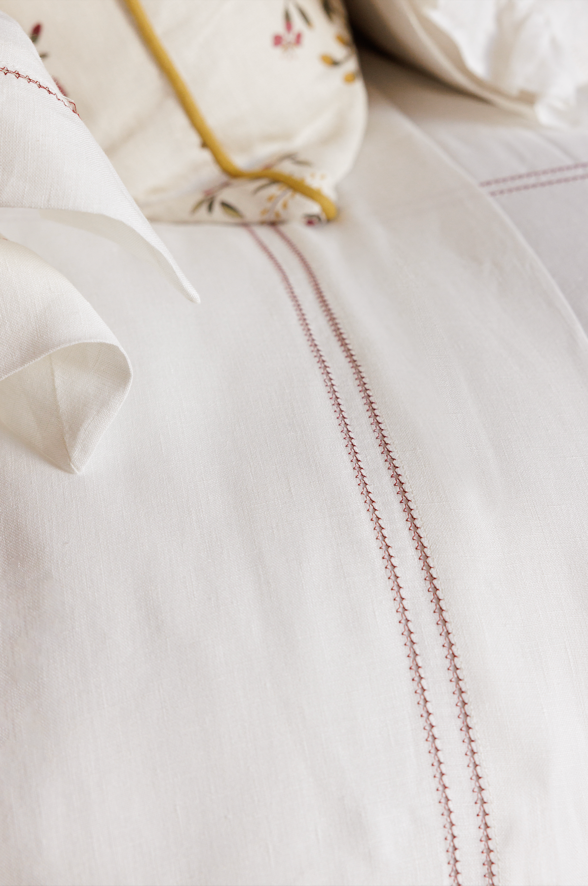 Top Sheet Hemstitch Claret