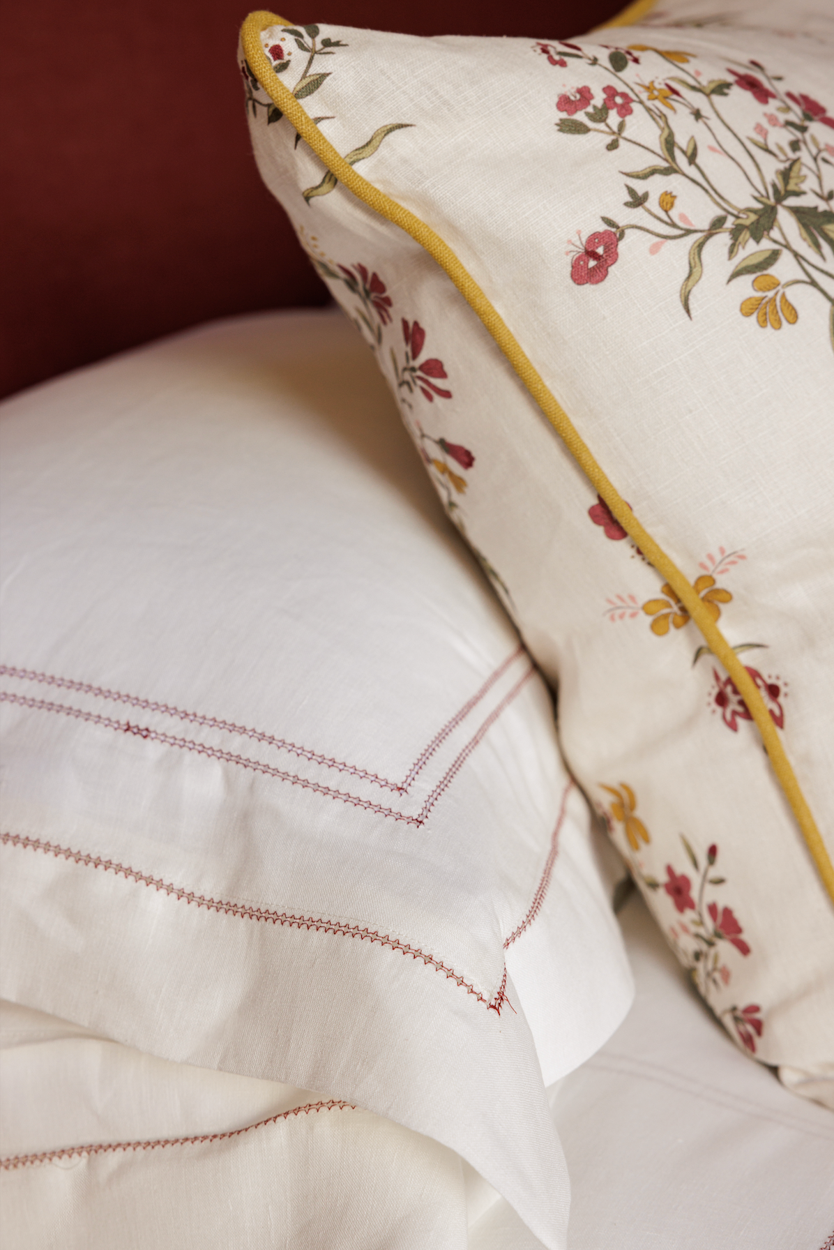 Pillowcase Hemstitch Claret