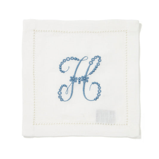 Cocktail Napkins - Ivory White Hemstitch