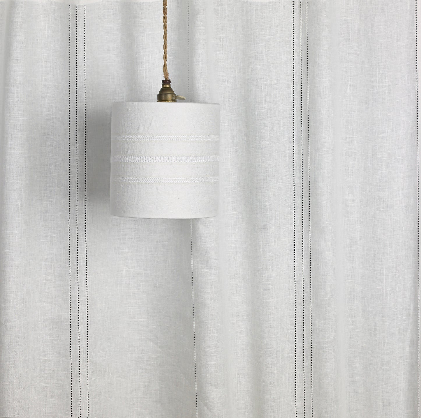 Drawn Thread - Hemstitch Rows Ivory White