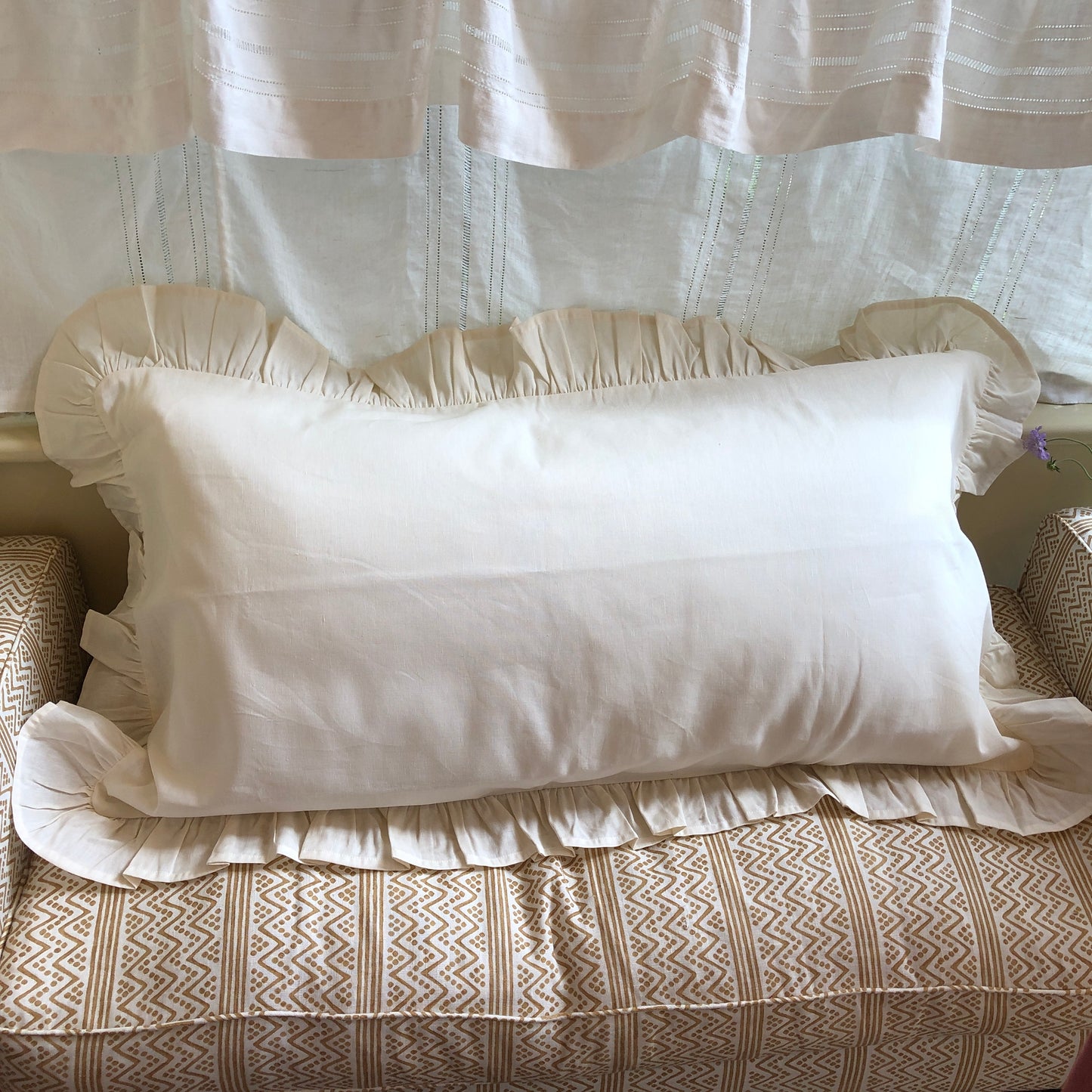 Development Sample - Super King Ecru Ruffle Pillowcase
