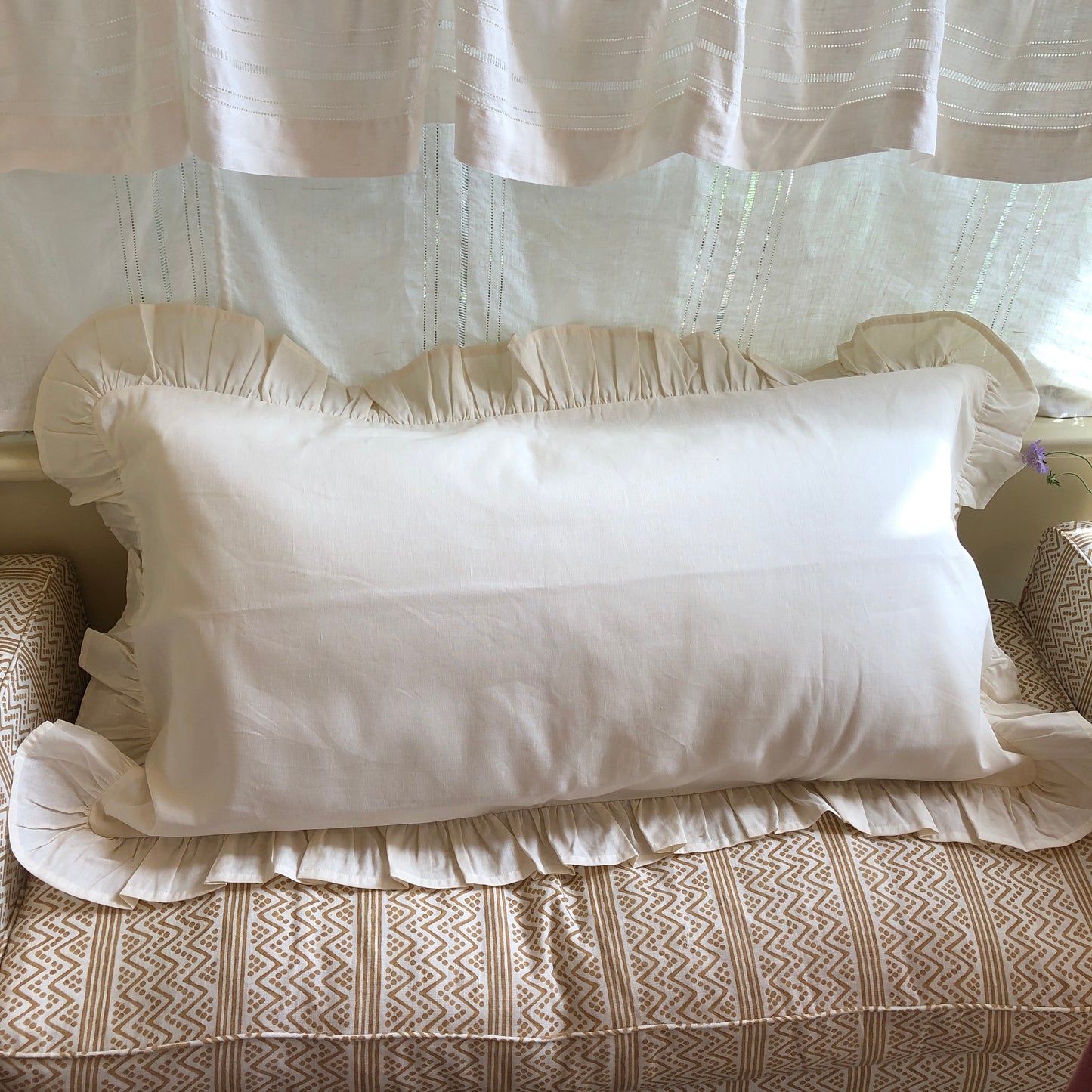 Development Sample - Super King Ecru Ruffle Pillowcase