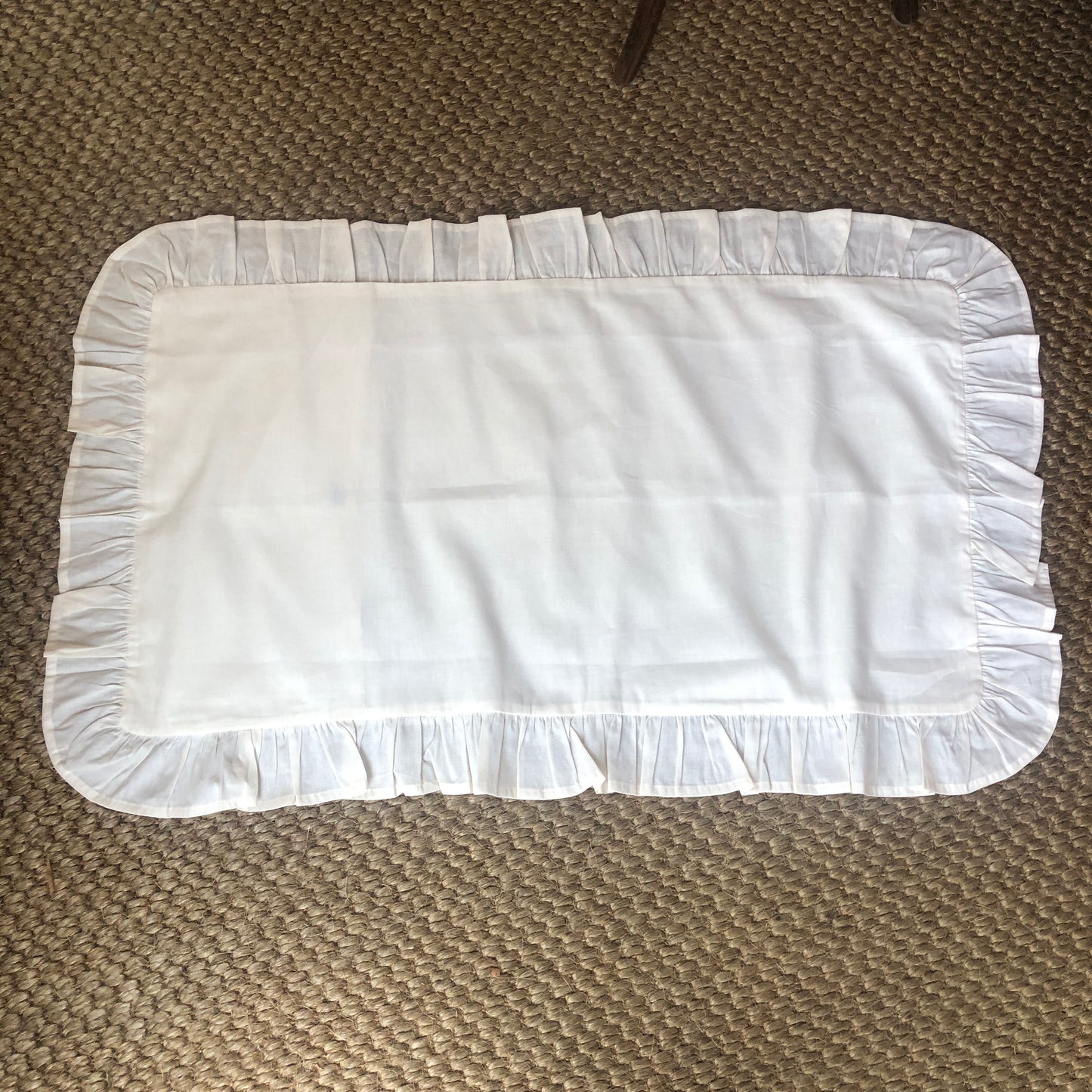 Development Sample - Super King Ecru Ruffle Pillowcase