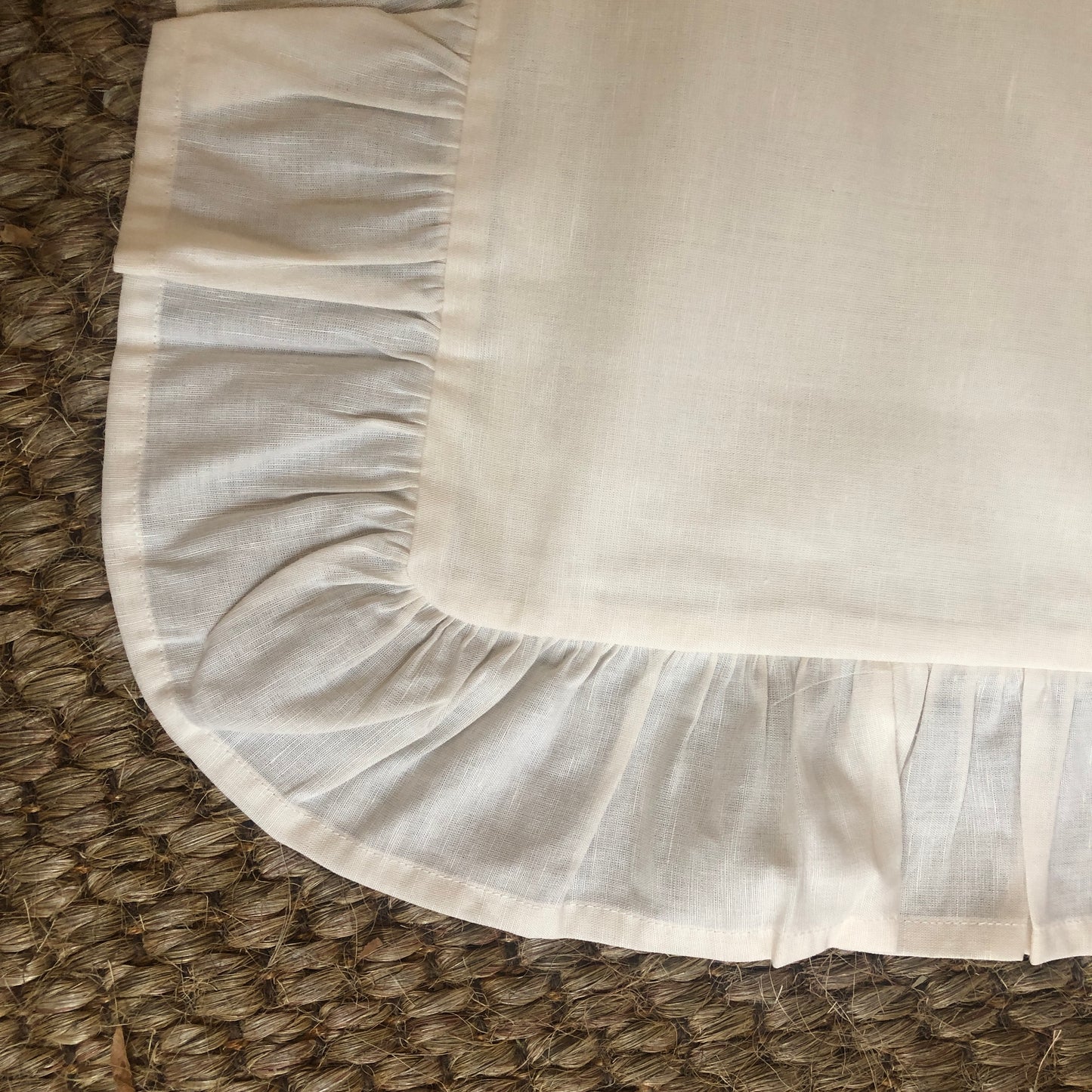 Development Sample - Super King Ecru Ruffle Pillowcase