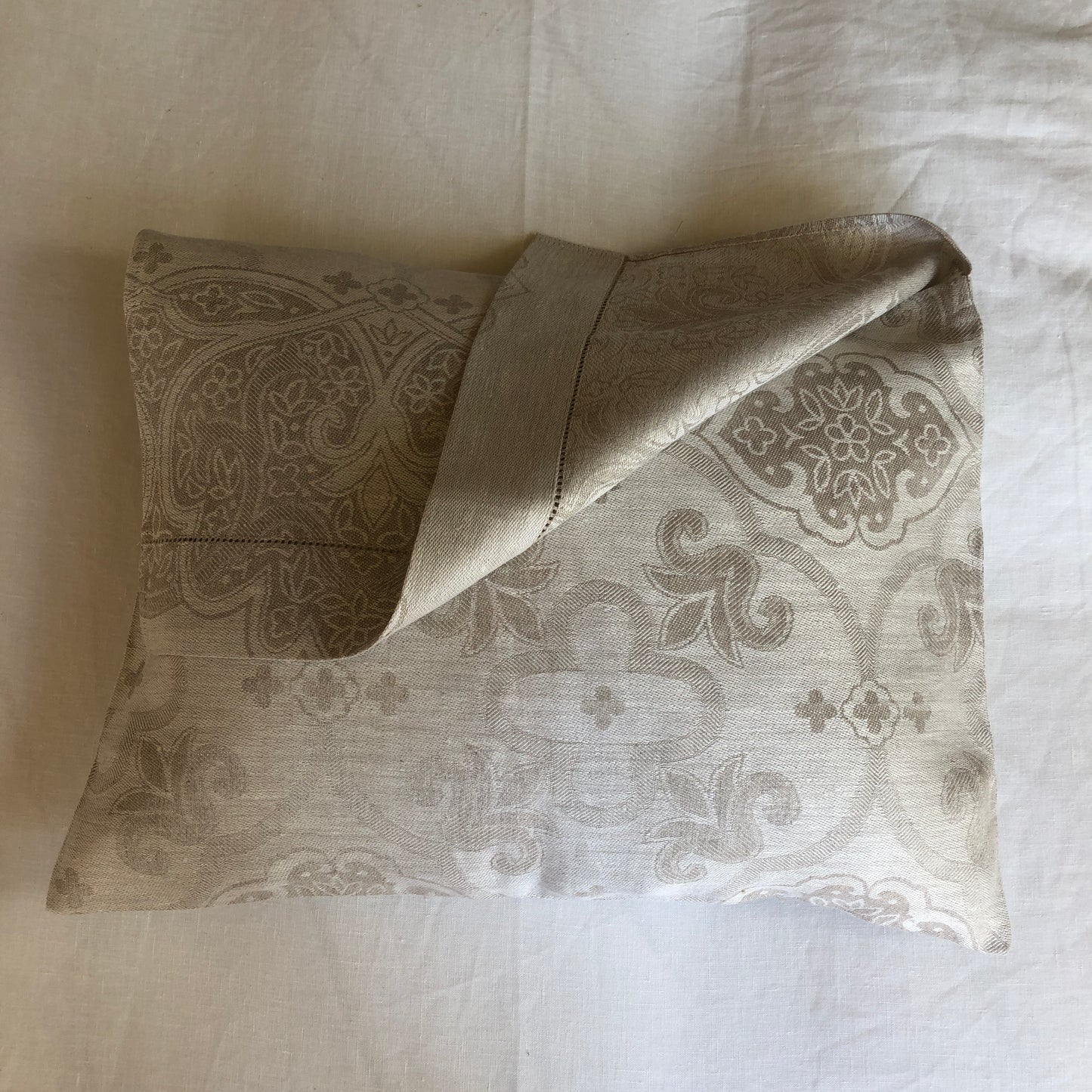 Development Sample Silver/Slate Woven Pattened Linen Gift Bag