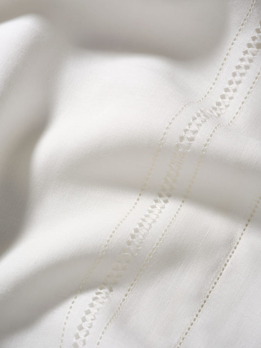 Bed Linen Set Diamond Stitch Ivory White