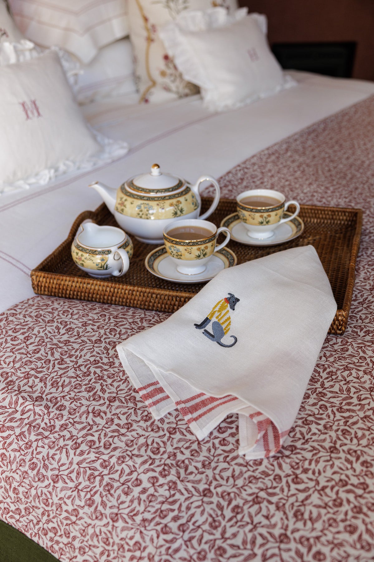Kitchen Towel with Lurcher Embroidery