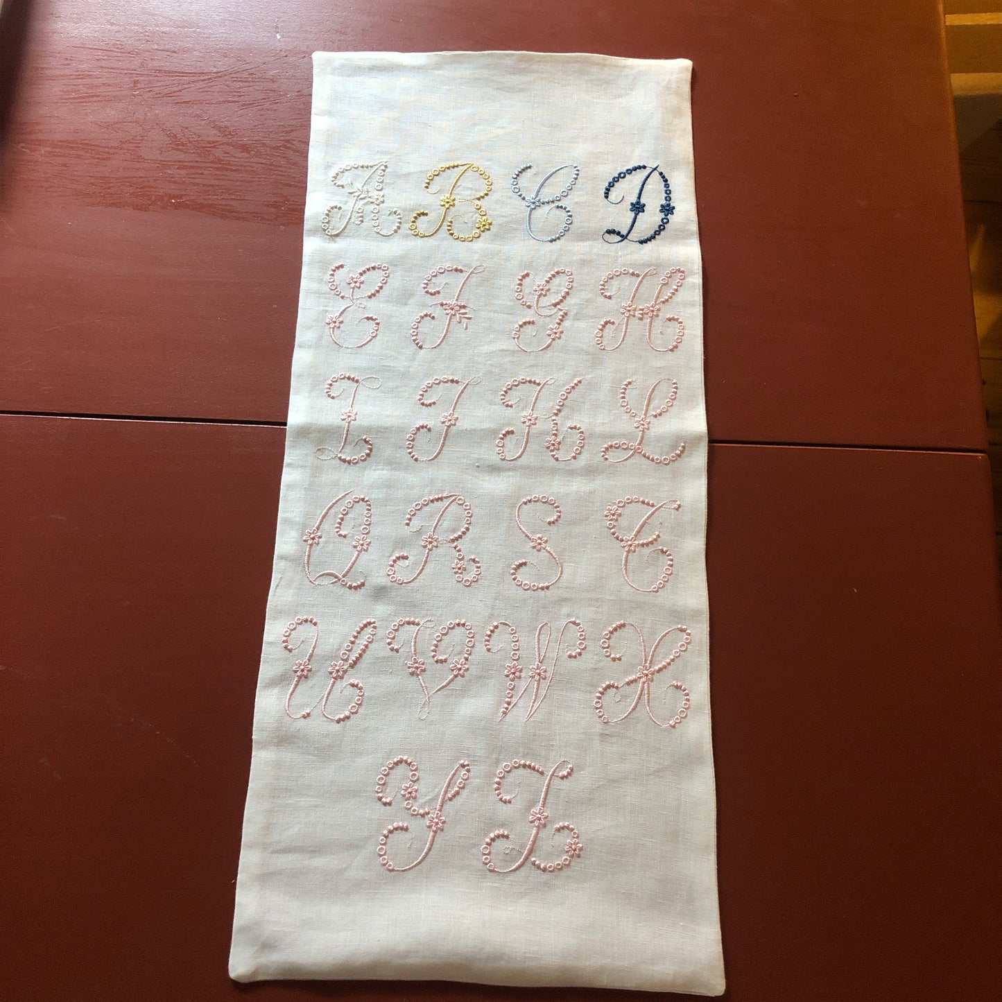 Ex Display Panel With Heirloom Font Embroidery