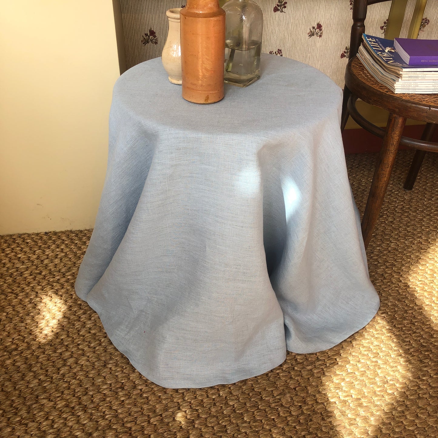 Ex Display Small Porcelain Blue Round Tablecloth