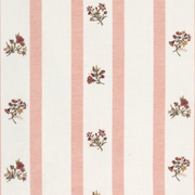 Paper-Backed Flax & Field Posy Stripe Printed Linen Wallcovering Soft Coral/Oyster