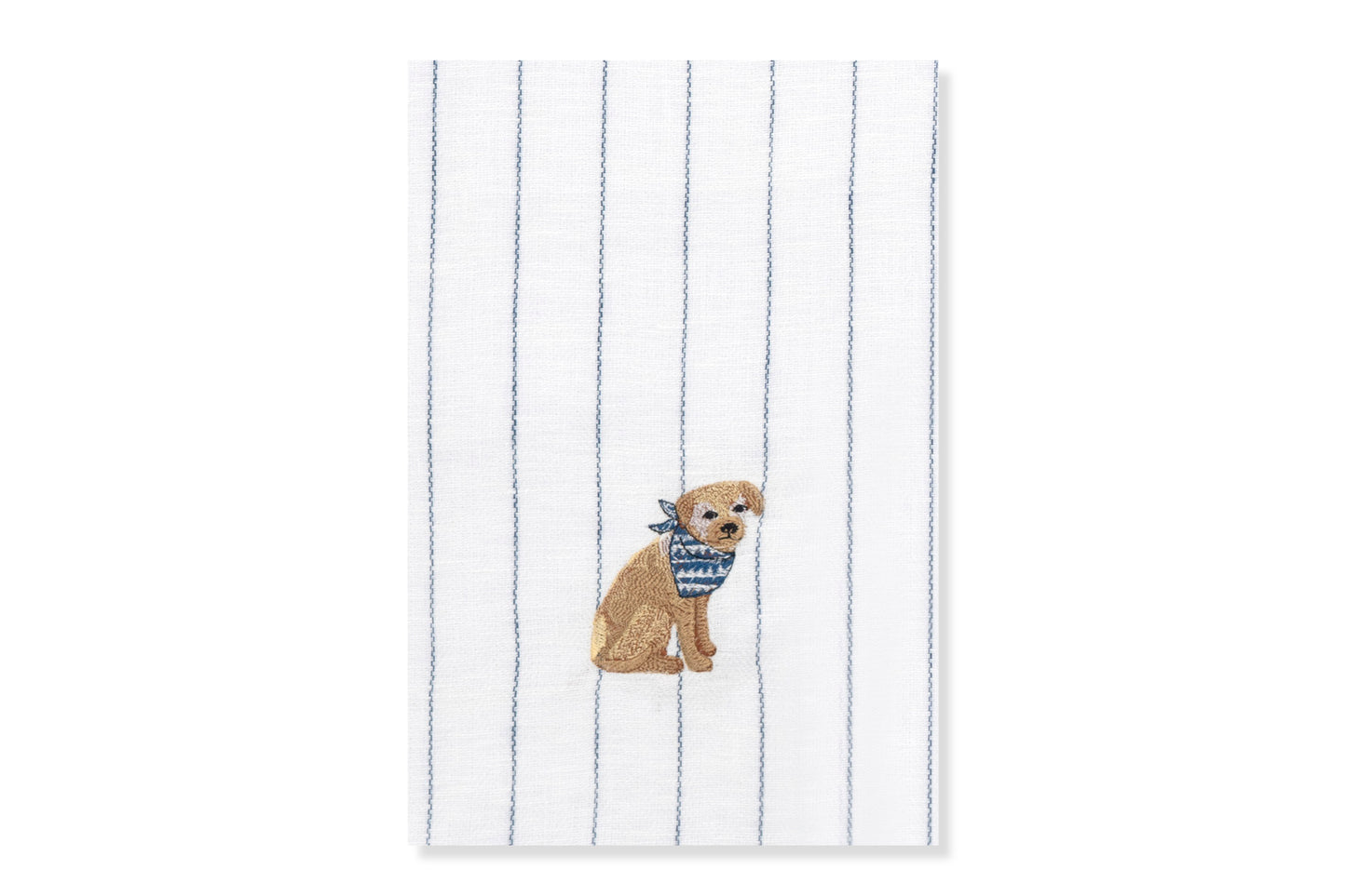 Kitchen Towel with Terrier Embroidery