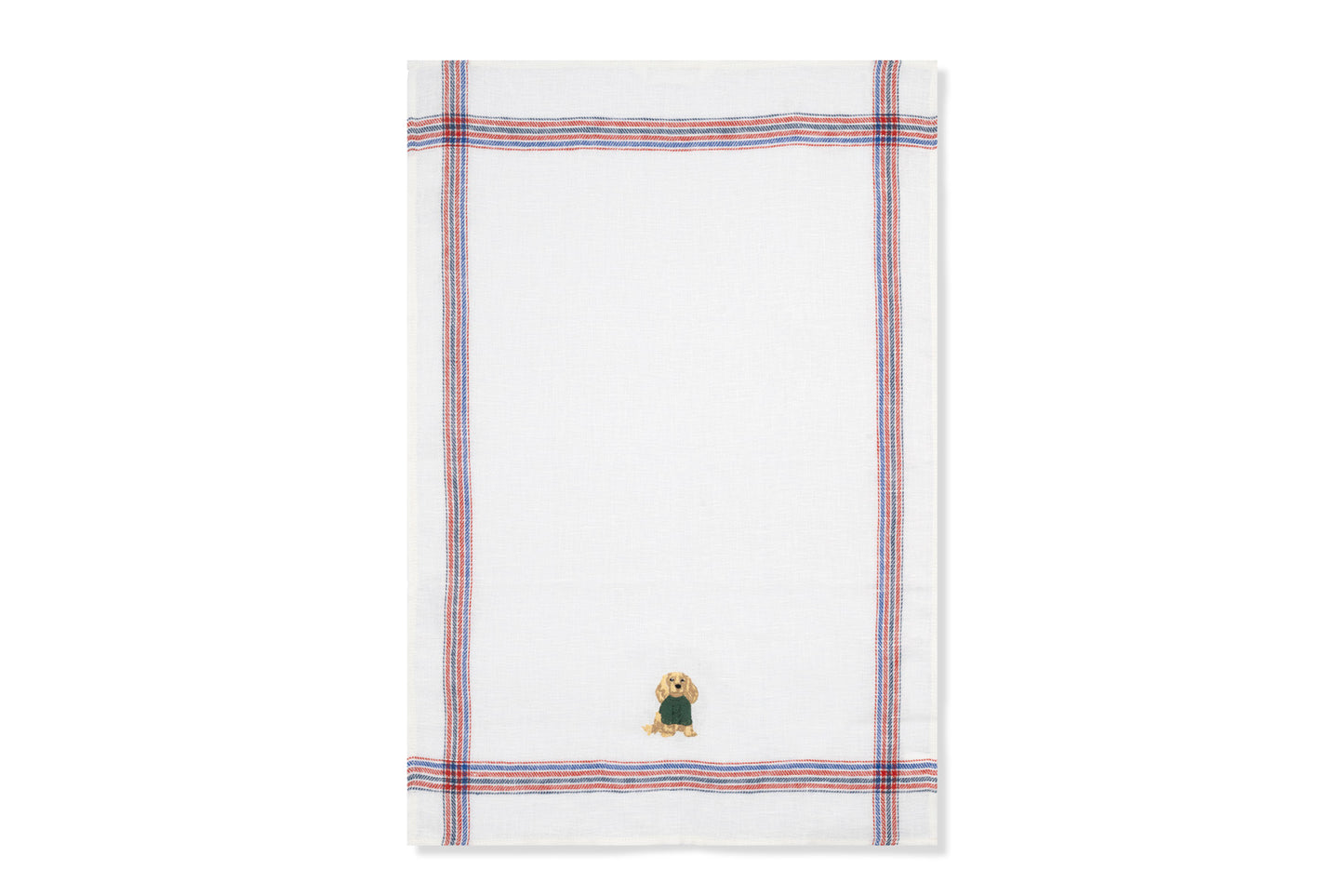 Kitchen Towel with Spaniel Embroidery