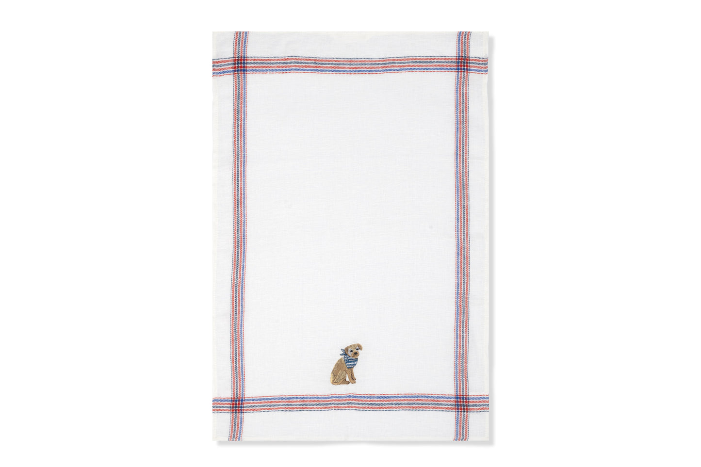Kitchen Towel with Terrier Embroidery