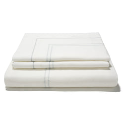 Elizaveta Bed Linen Set in Chambray Blue Hemstitch