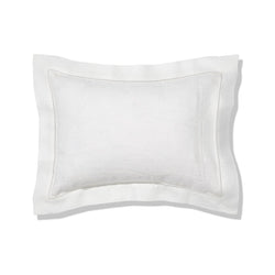 Elizaveta Boudoir Pillow in Ivory White Hemstitch