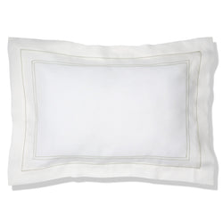 Elizaveta Pillowcase in Botanical Green Hemstitch